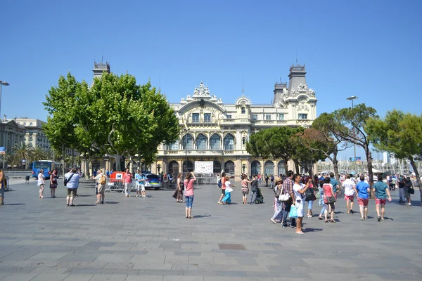 Rua no centro de Barcelona — Fotografia de Stock