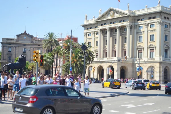 Rua no centro de Barcelona — Fotografia de Stock