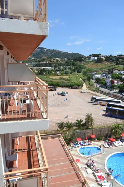 Vista de Calella desde la ventana del hotel — Foto de Stock