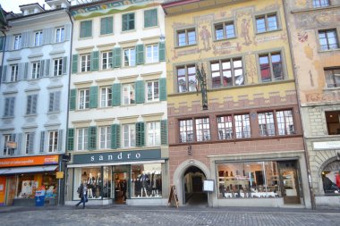 sokakta lucerne, İsviçre.