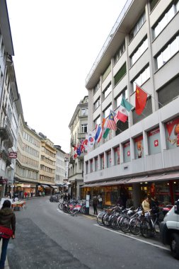 sokakta lucerne, İsviçre.