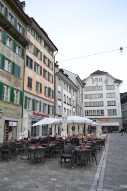bir kafede, lucerne, İsviçre.