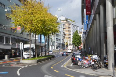sokakta lucerne, İsviçre.