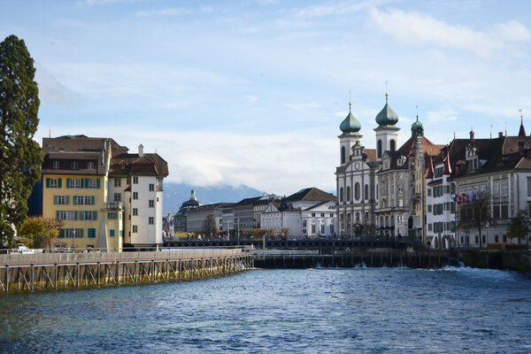 View of the center of Lucerne, Switzerland.