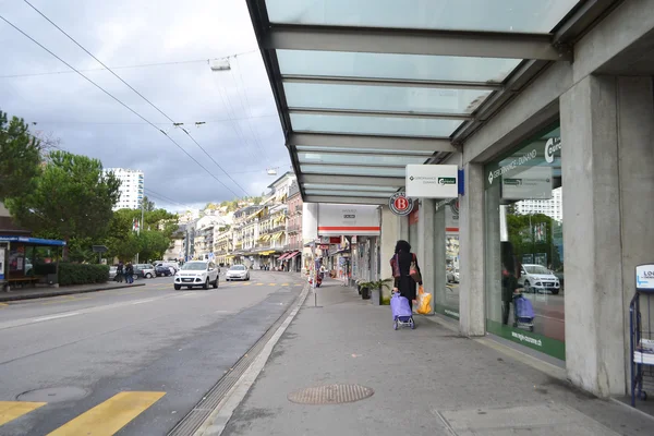 Calle en Montreux, Suiza —  Fotos de Stock