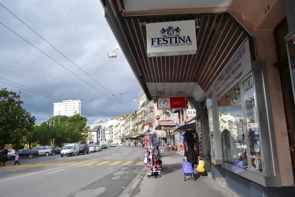 Sokakta montreux, İsviçre — Stok fotoğraf