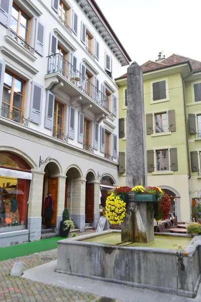 Strasse in vevey, schweiz — Stockfoto