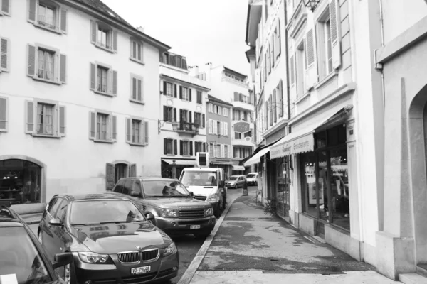 Улица Веве, Швейцария — стоковое фото