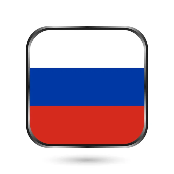 Botão de bandeira da Rússia. As cores do original . — Vetor de Stock