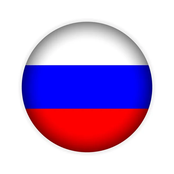 Botão bandeira da Rússia . — Vetor de Stock