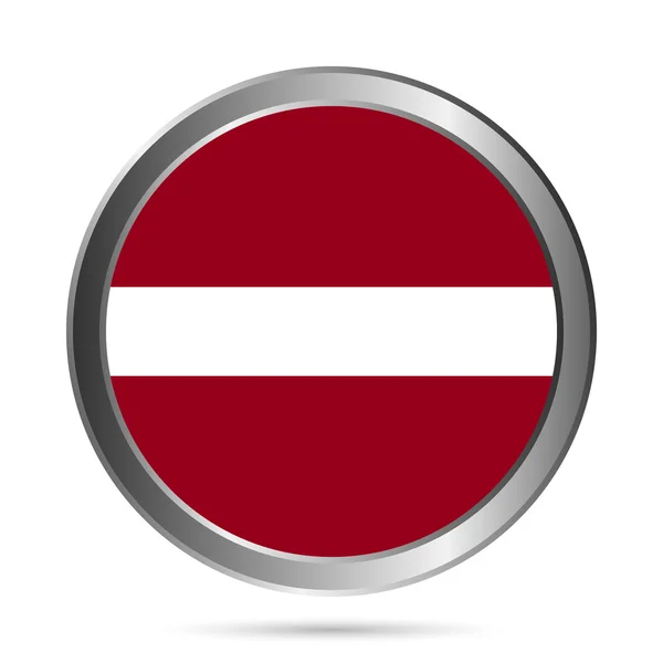 Latvia flag button. — Stock Vector