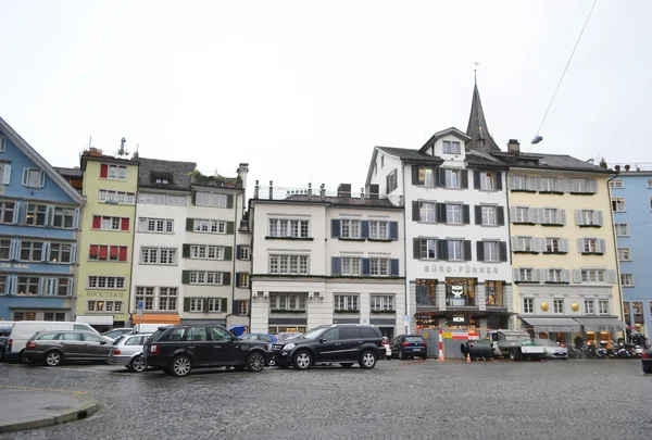 Straat in het centrum van Zürich — Stockfoto