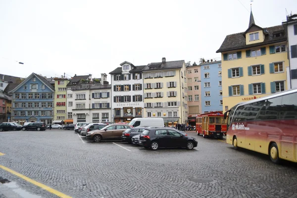 Straat in het centrum van Zürich — Stockfoto