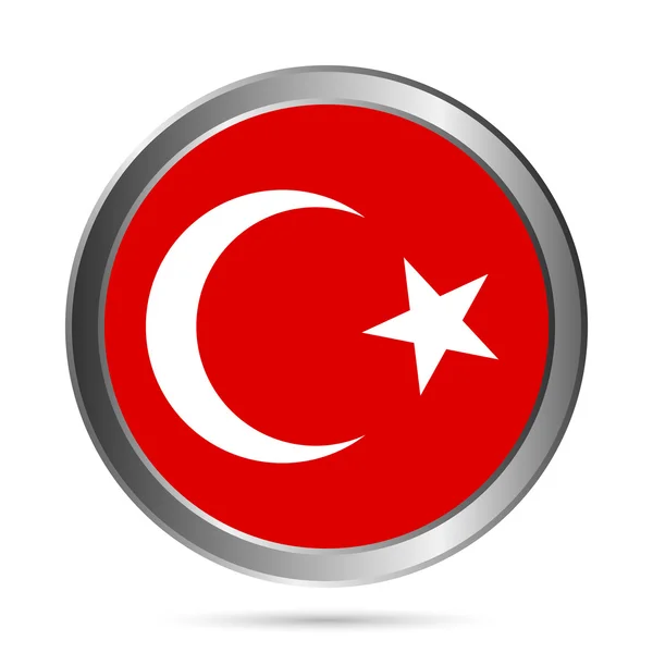 Turkije knop markeren. — Stockvector