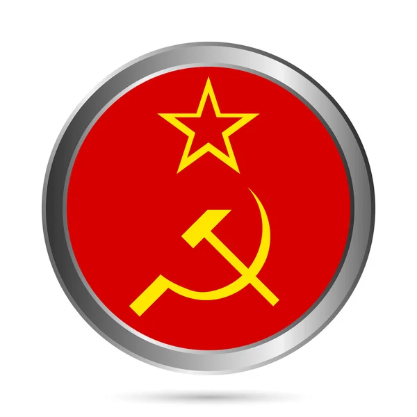 Tlačítko příznak SSSR. — Stockový vektor