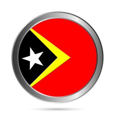 botón de bandera de timor oriental.