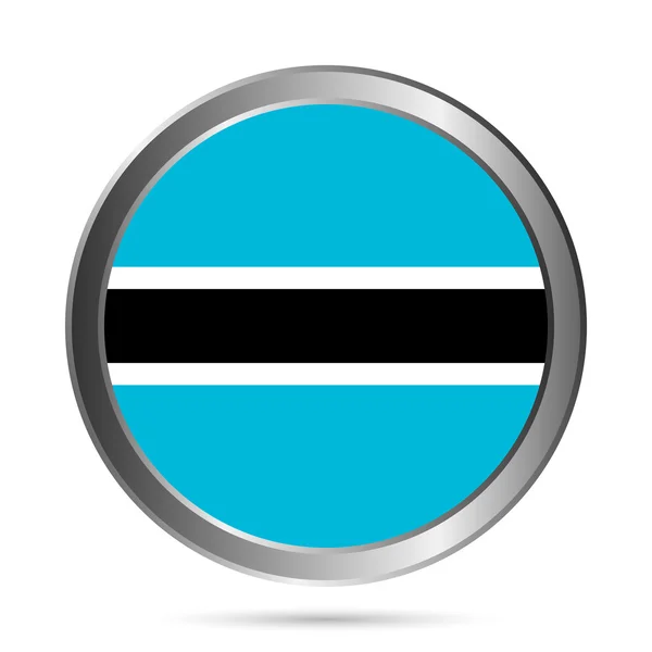 Bouton drapeau Botswana . — Image vectorielle