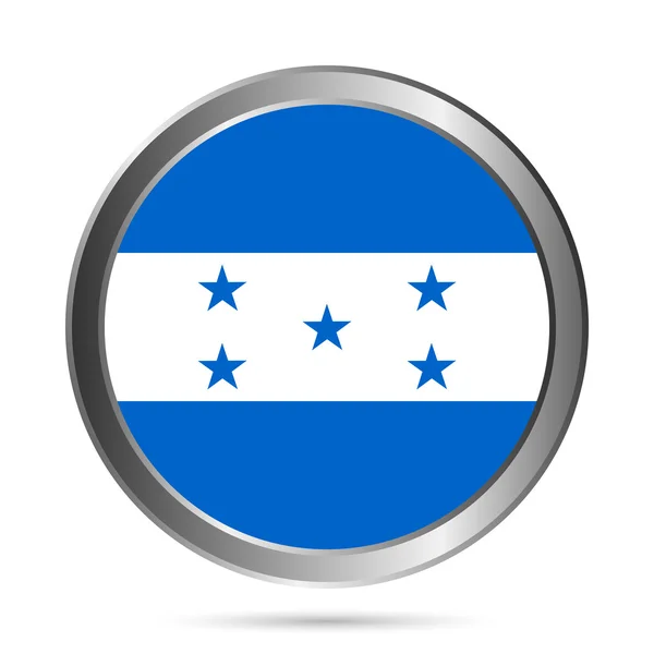 Honduras Flaggenknopf. — Stockvektor