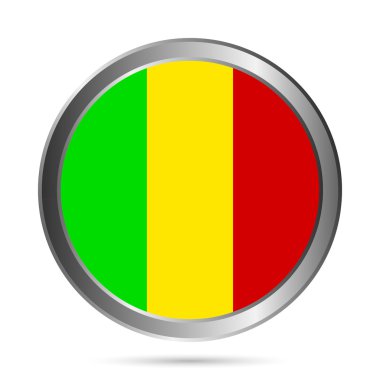 Mali flag button.