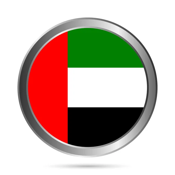 Arab unido emiratos botón de la bandera — Vector de stock