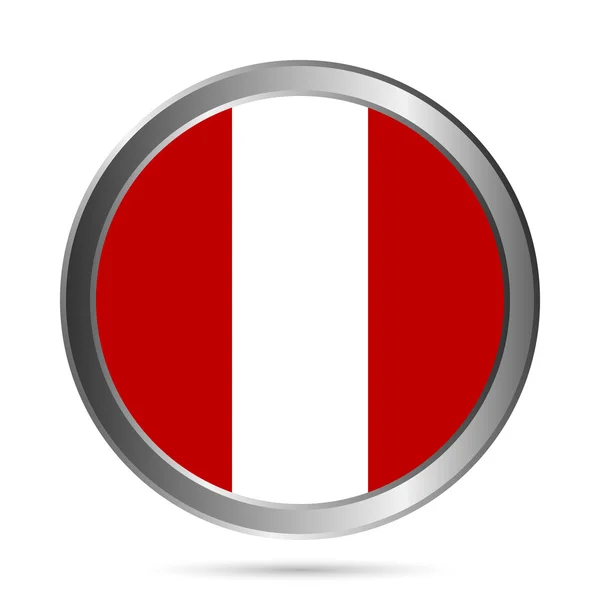 Κουμπί σημαία του Περού. — Διανυσματικό Αρχείο
