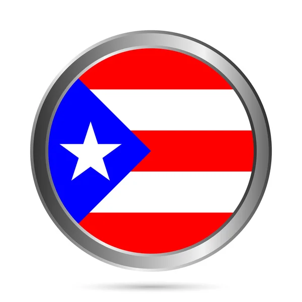 波多黎各标志按钮. — 图库矢量图片