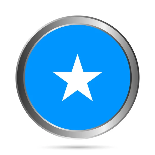 Somali bayrağı düğmesi. — Stok Vektör