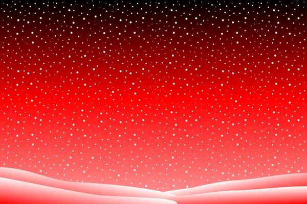 Paysage hivernal avec neige tombante — Image vectorielle