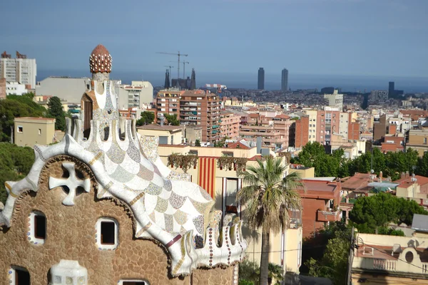 Słynny park guell w Barcelonie, Hiszpania. — Zdjęcie stockowe