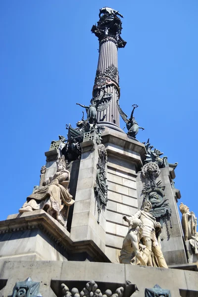 Columbus kolumn i barcelona. — Stockfoto