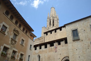 Girona Ortaçağ Mahallesinin görünümü