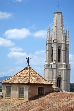 Girona Ortaçağ Mahallesinin görünümü