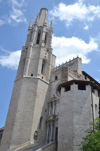 Utsikt över katedralen i girona. — Stockfoto