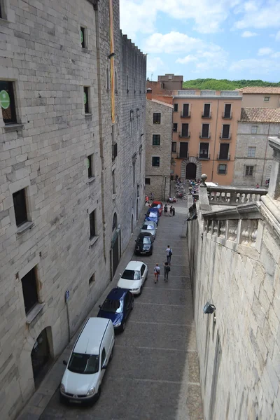 View of medieval quarter in Girona — Stock Photo, Image