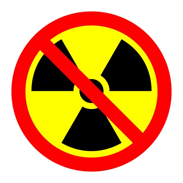 Prohibition of radiation — Stock Vector