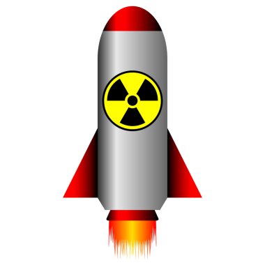 Nuclear ballistic rocket clipart