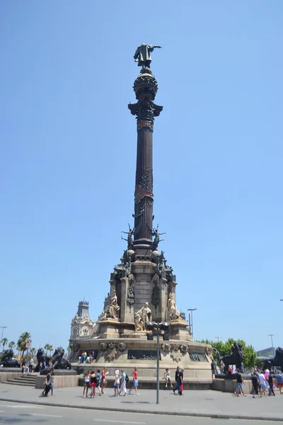 Columbus de kolom in barcelona. — Stockfoto