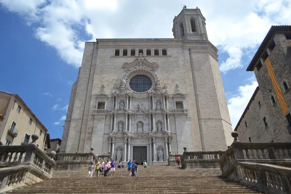 Veduta della cattedrale di Girona . — Foto Stock