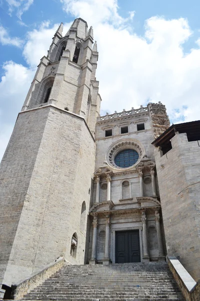 View of cathedral in Girona. — Stock Photo, Image