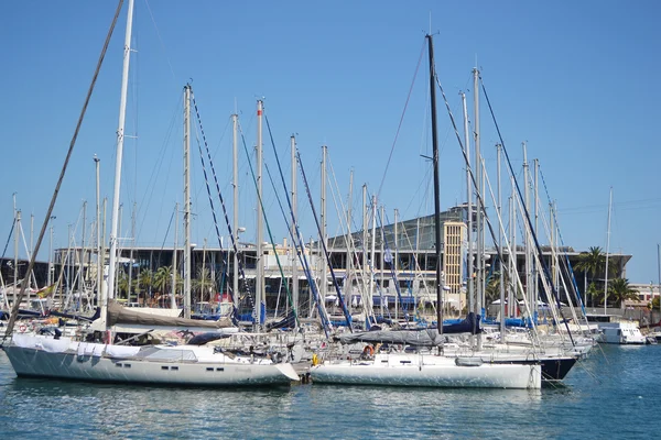 Porto de iate em Barcelona — Fotografia de Stock