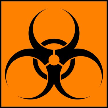 Biyolojik tehlike turuncu daire simgesi