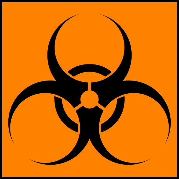 Icono de círculo naranja de riesgo biológico — Vector de stock