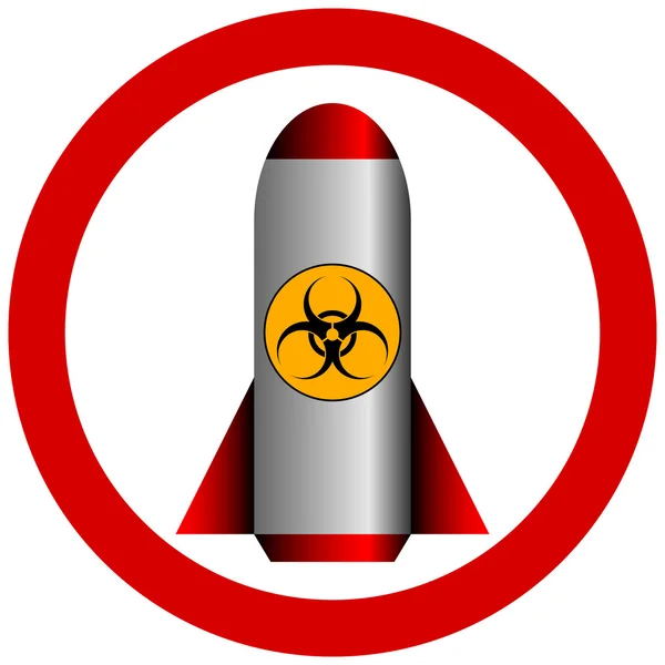No biohazard rocket — Stock Vector