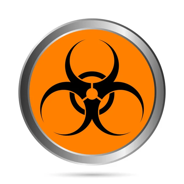 Biohazard orange circle icon — Stock Vector