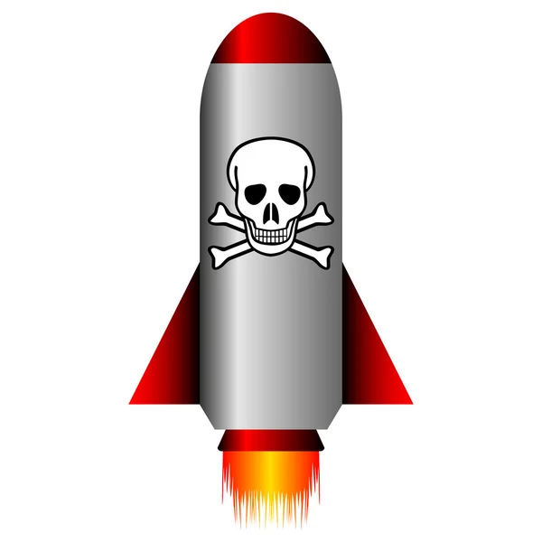 Míssil com arma química — Vetor de Stock