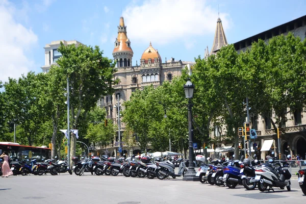 バルセロナ中心部の通り — ストック写真