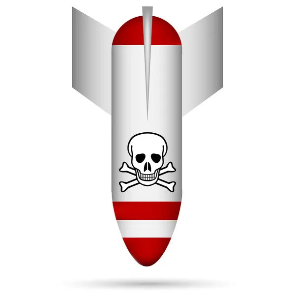 Bomba con arma química — Vector de stock