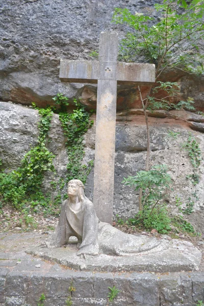 Estatua en el Monasterio de Montserrat —  Fotos de Stock