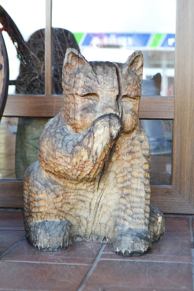 Macska-szobor — Stock Fotó