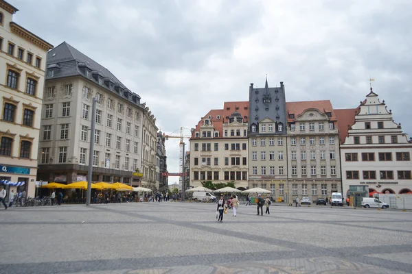 Ulica w centrum Lipska — Zdjęcie stockowe